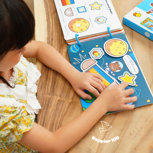  Học liệu bóc dán beezi book montessori Lalala baby nhiều chủ đề đa dạng, song ngữ Anh Việt 