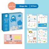  Sách luyện cầm viết Shape Me Lalala Baby, bôi xóa được, tặng kèm 5 bút + cục bôi 