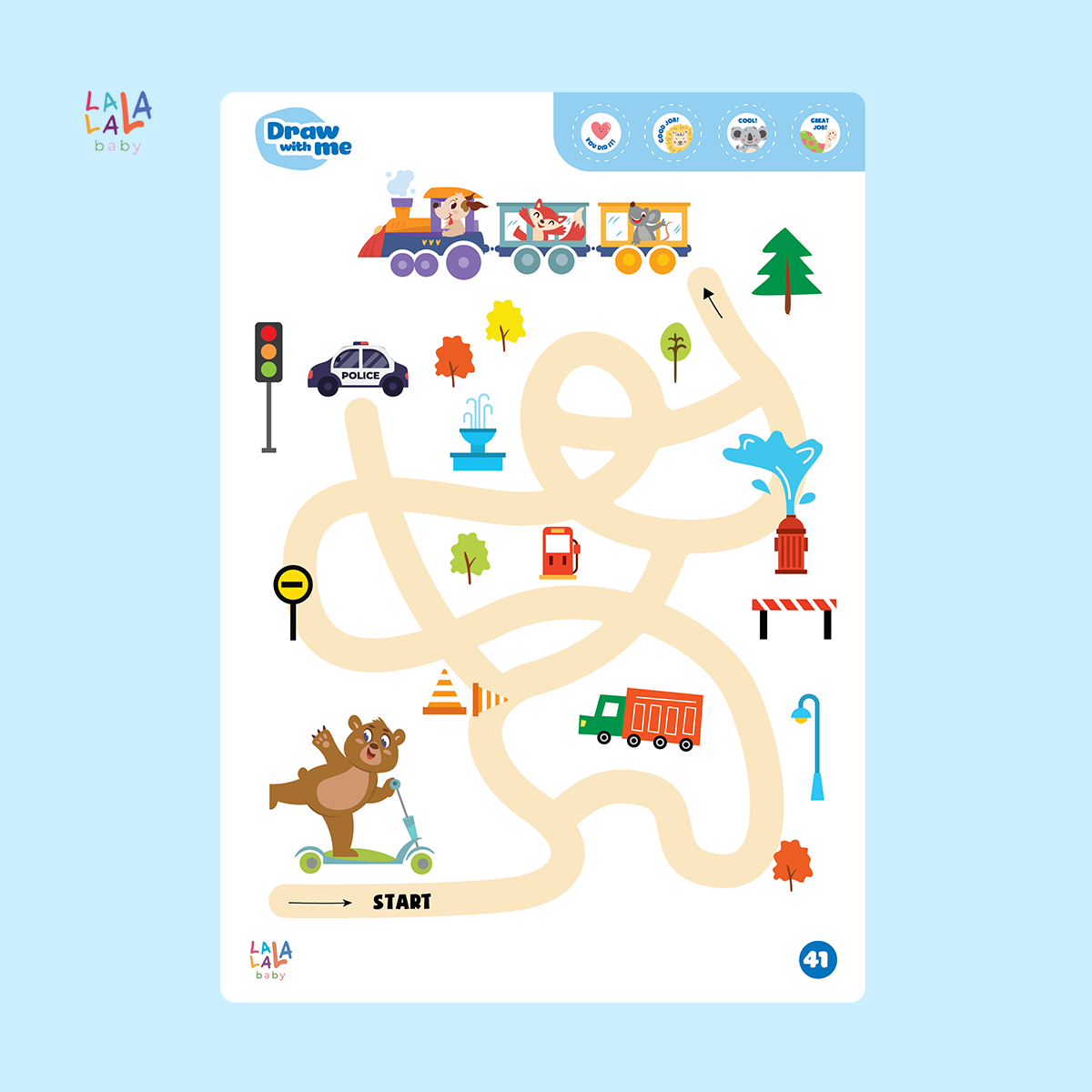  Sách luyện cầm viết Shape Me Lalala Baby, bôi xóa được, tặng kèm 5 bút + cục bôi 