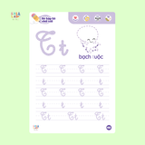  Sách luyện viết, học tiếng Việt Learn Me Lalala Baby,  bôi xóa được, tặng kèm 5 bút + cục bôi 