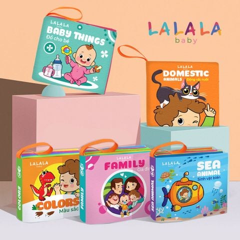  Sách vải mini nhiều chủ đề cho bé sơ sinh Lalala baby, an toàn, tiết kiệm 