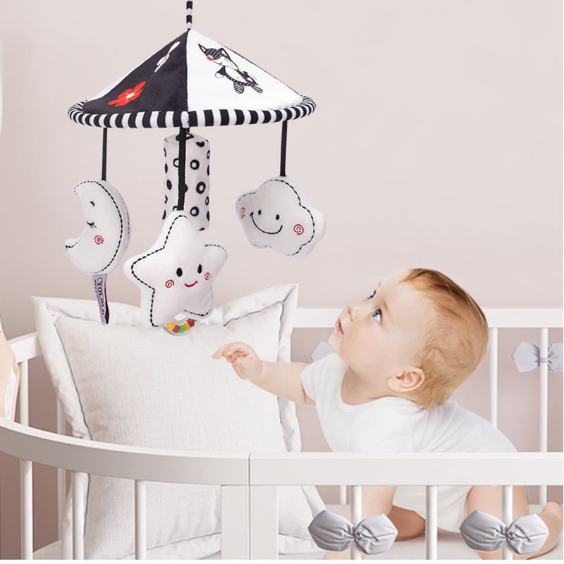  Treo nôi/cũi hình ô kèm lục lạc kích thích thị giác trẻ sơ sinh. 