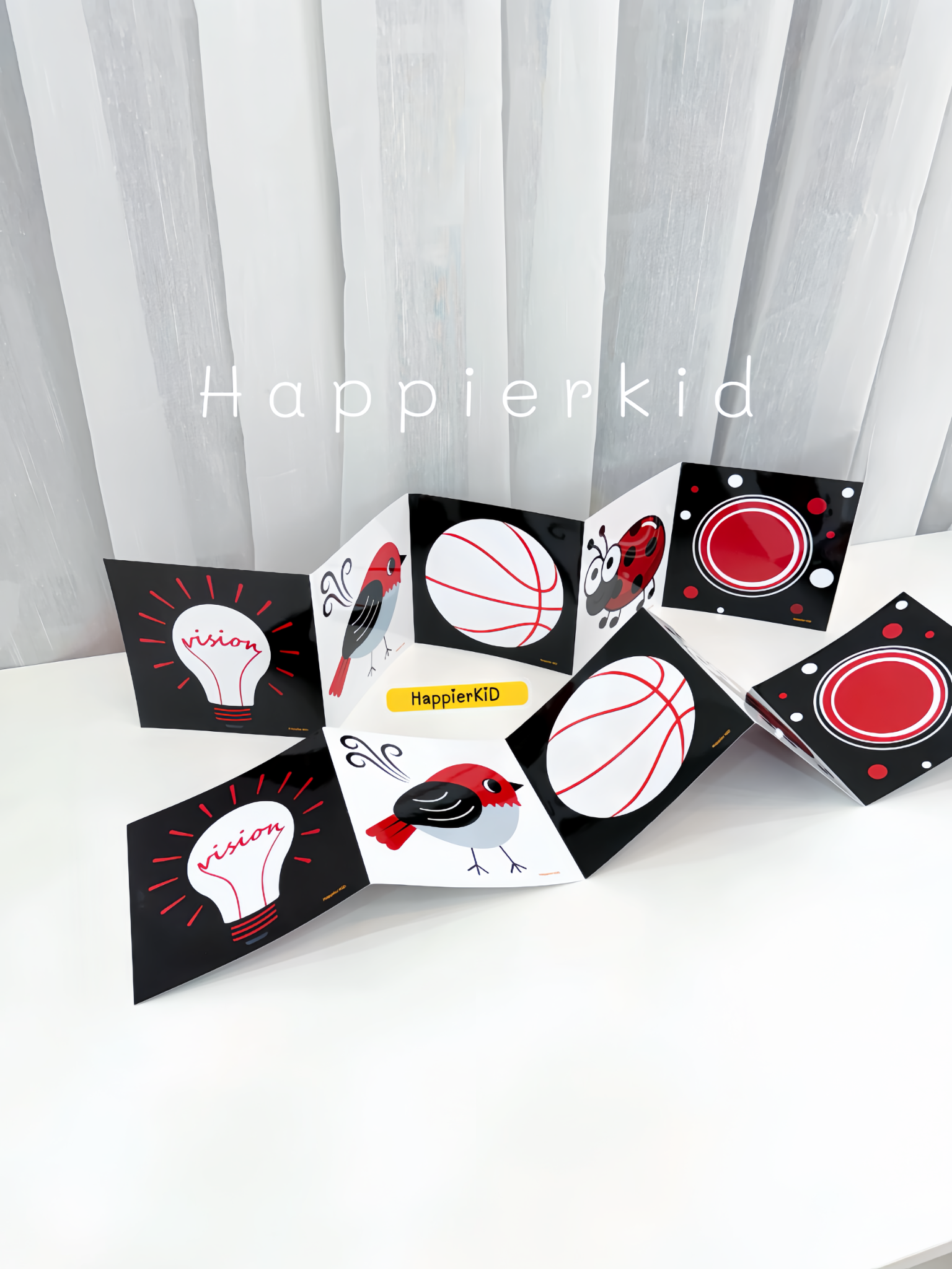 Thẻ Gấp Kích Thích Thị Giác Cho Bé HAPPIER KID 