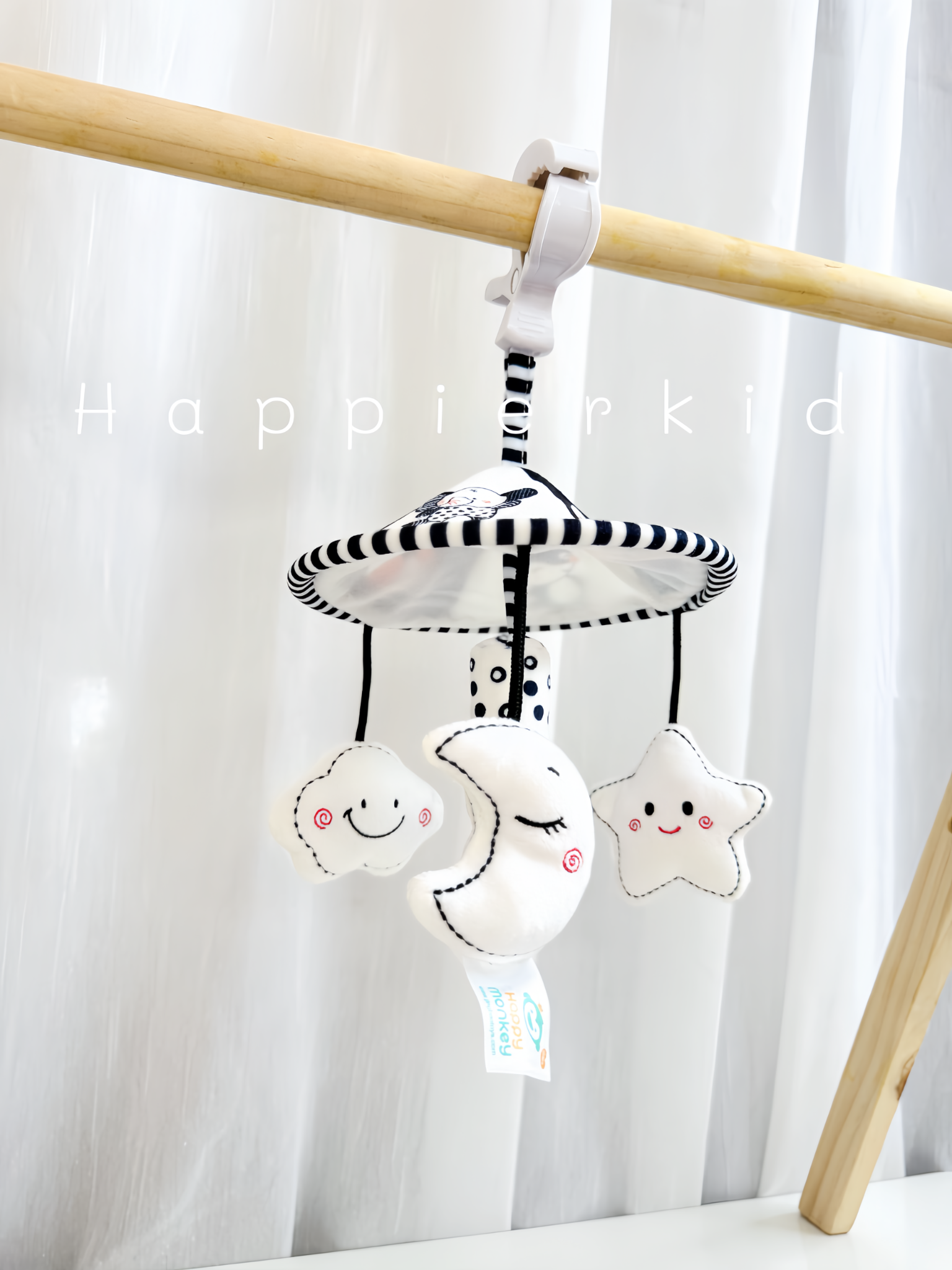  Treo nôi/cũi hình ô kèm lục lạc kích thích thị giác trẻ sơ sinh. 