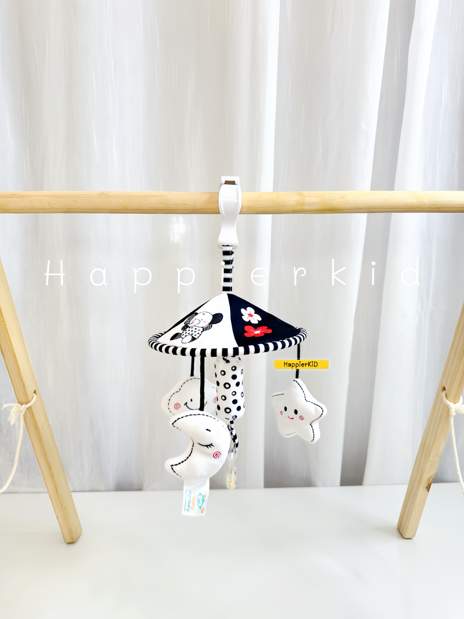  Treo nôi/cũi hình ô kèm lục lạc kích thích thị giác trẻ sơ sinh. 