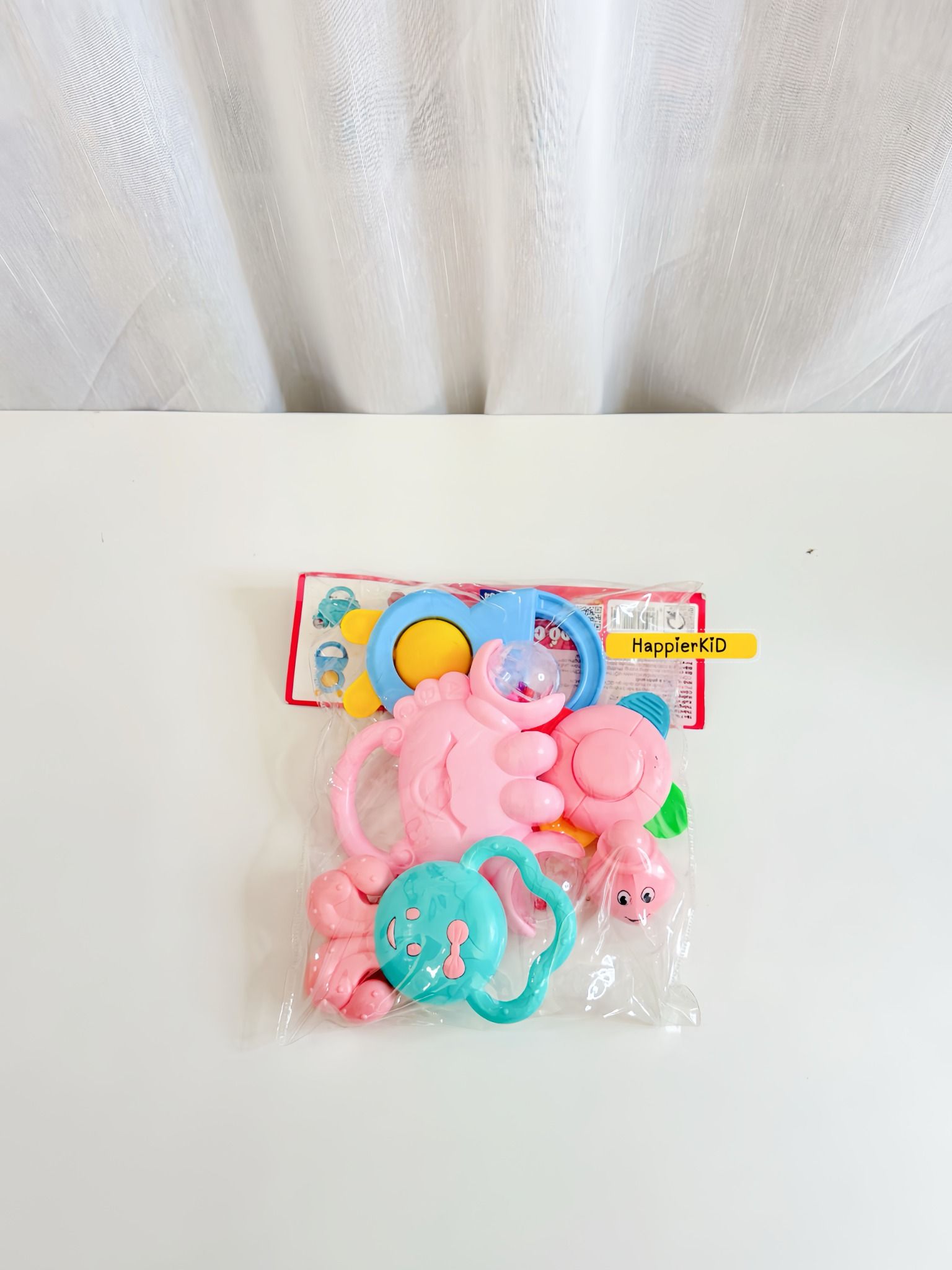  Set 4 đồ chơi lục lạc cho bé HT7554, nhựa nguyên sinh Hoàng Thu 