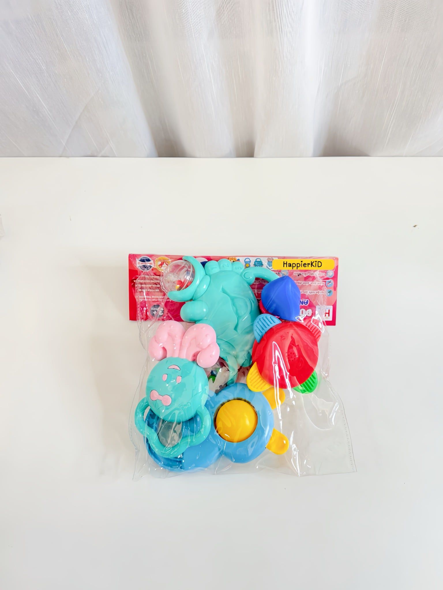  Set 4 đồ chơi lục lạc cho bé HT7554, nhựa nguyên sinh Hoàng Thu 