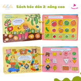  Học liệu bóc dán beezi book montessori Lalala baby nhiều chủ đề đa dạng, song ngữ Anh Việt 
