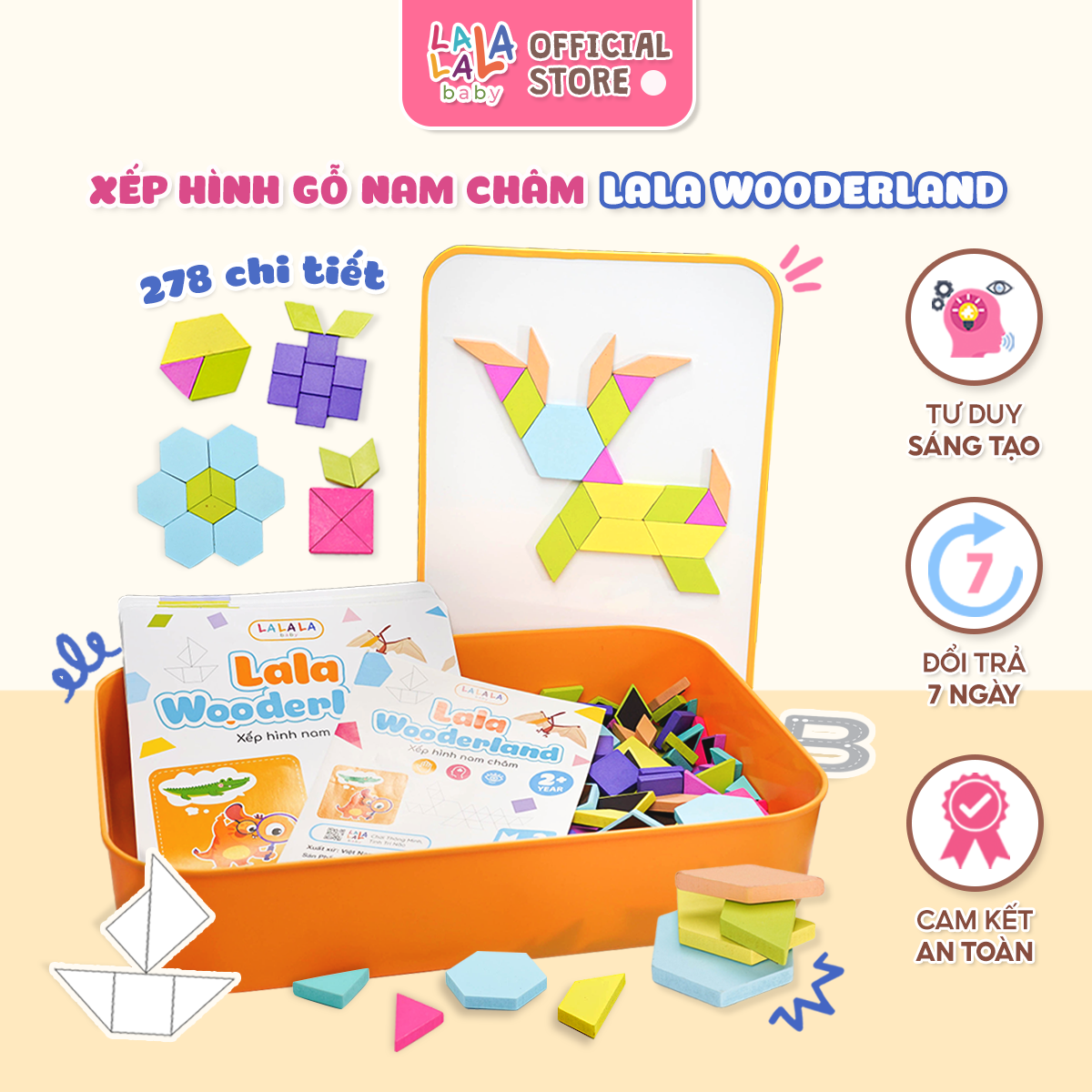  Xếp hình gỗ nam châm Lala wooderland 278 chi tiết 