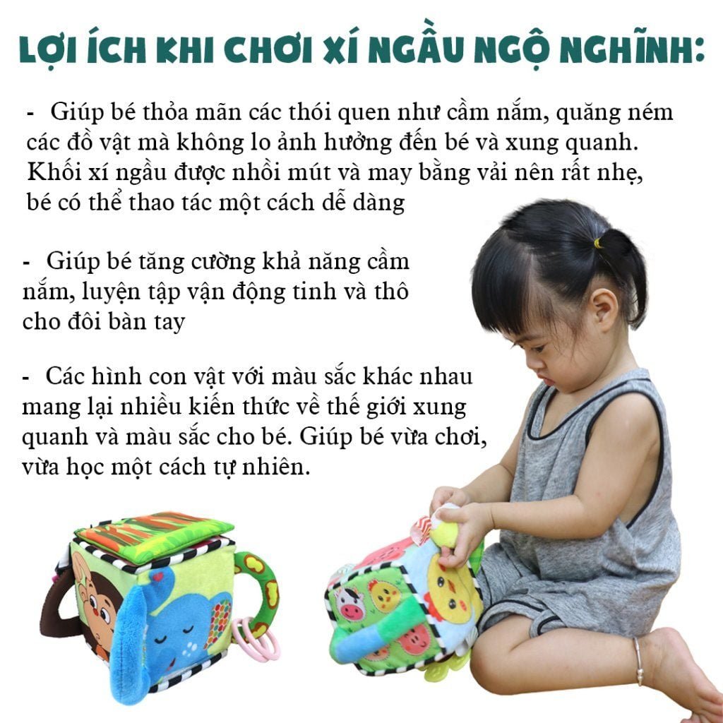  Khối hình vải luyện kỹ năng vận động cho bé từ 6 tháng tuổi PiPoVietnam 