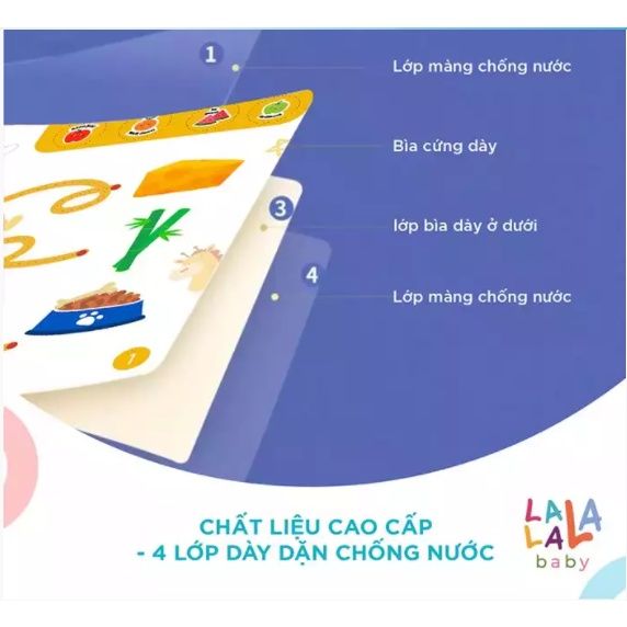  Sách luyện viết, học tiếng Việt Learn Me Lalala Baby,  bôi xóa được, tặng kèm 5 bút + cục bôi 
