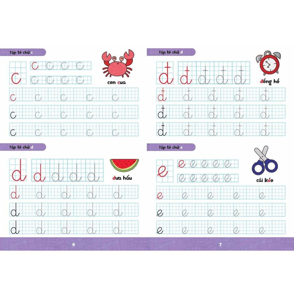  Bộ 16 cuốn sách tập tô màu, luyện viết, học chữ, học số,  câu đố tư duy 