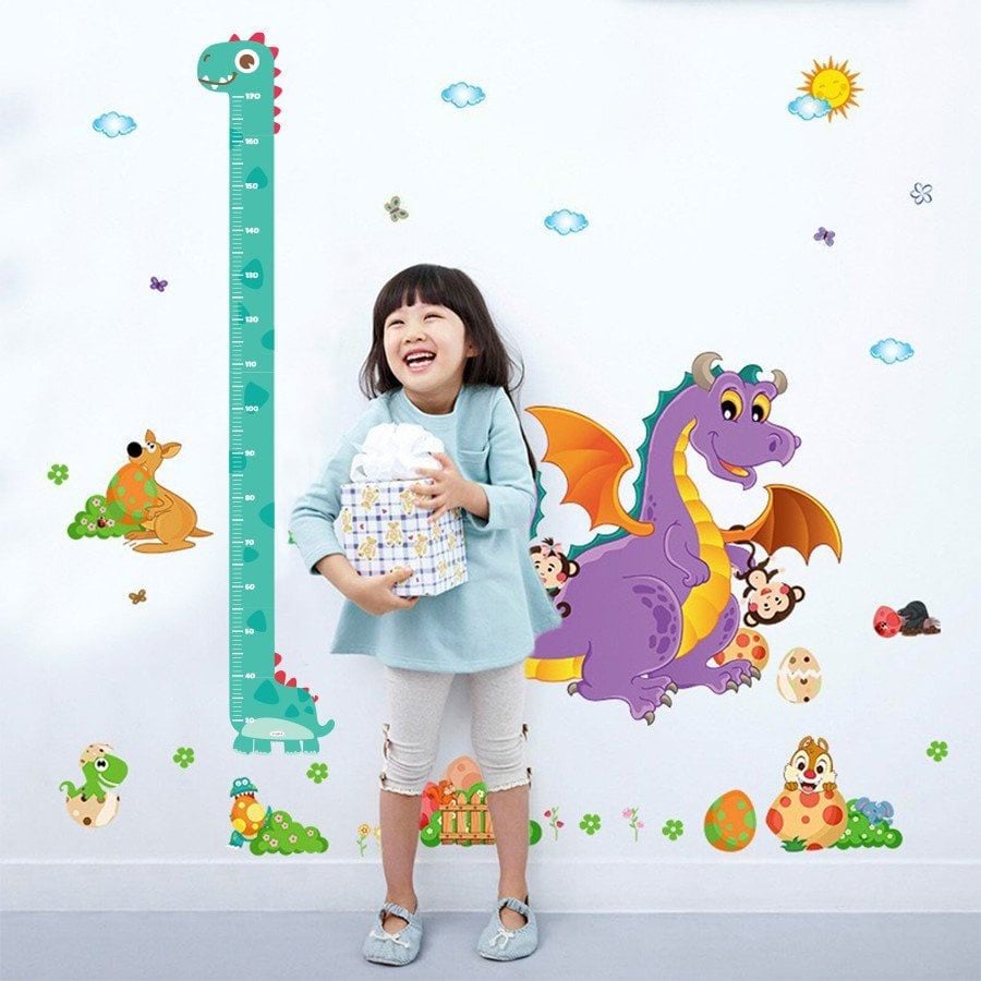  Thước đo chiều cao Lalala baby - dạng decal dán tường không phai màu 