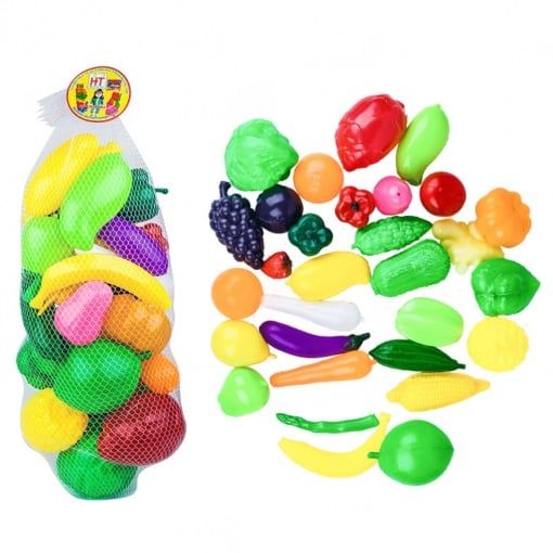  Đồ chơi mô hình trái cây rau củ quả Hoàng Thu, size to, nhựa nguyên sinh 