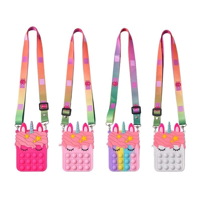  Túi đồ chơi thời trang Pop it, túi móc khóa mini Pop it, thương hiệu Mingge, siêu dễ thương 