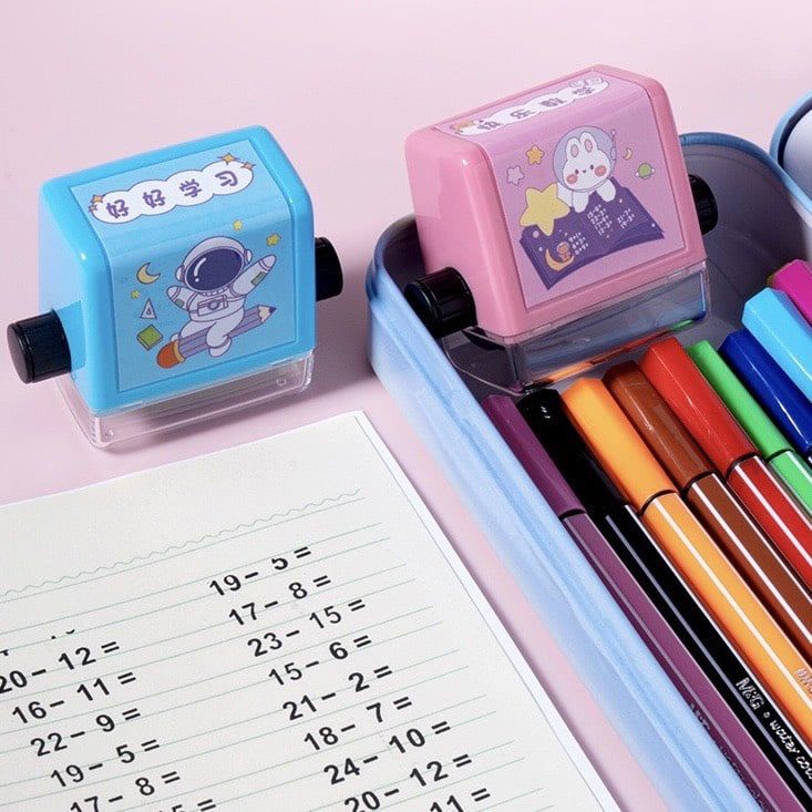  Con lăn phép tính tặng kèm mực, hỗ trợ học toán cộng trừ nhân chia 