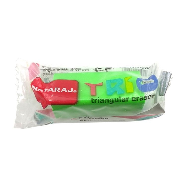  Set 5 gôm tẩy cao cấp hình tam giác màu neon Nataraj 