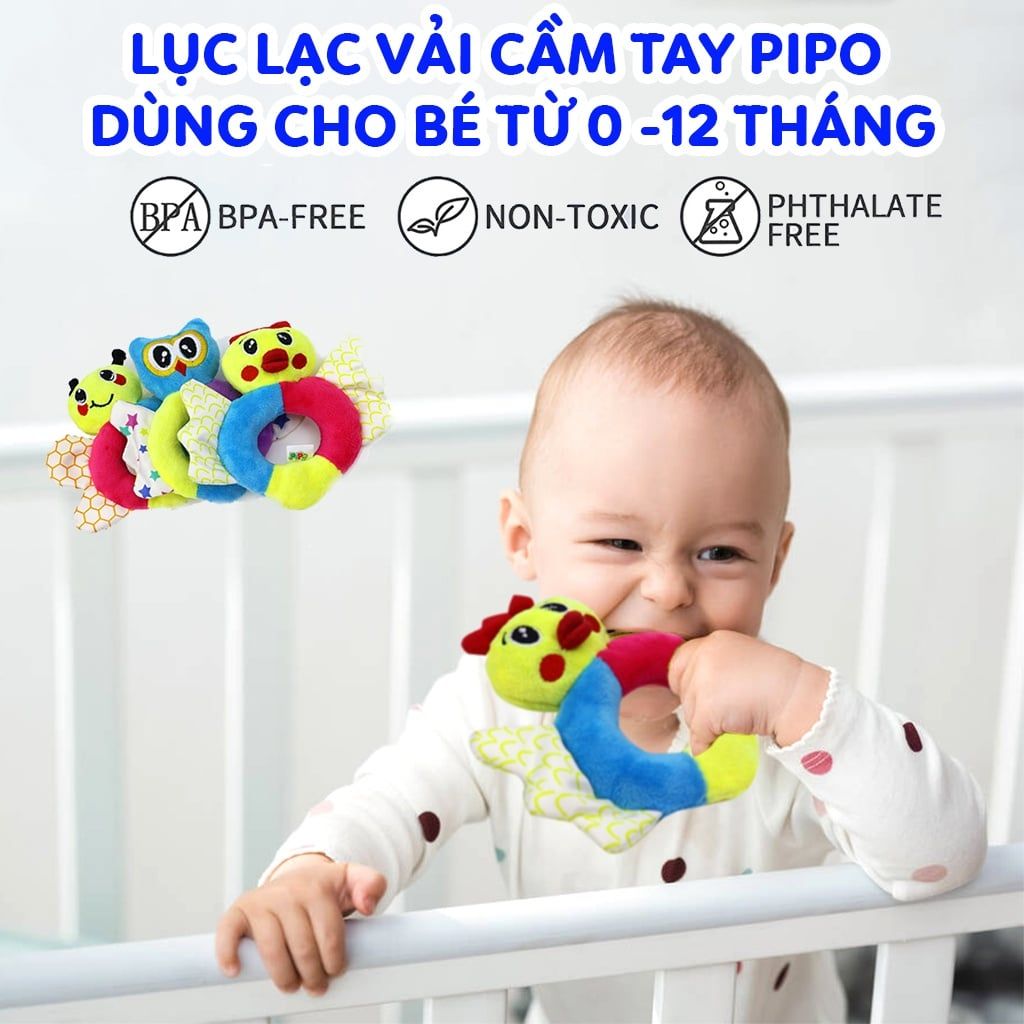  Lục lạc vải cầm tay hình gấu trắng PiPo Vietnam 
