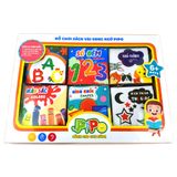  Hộp quà tặng 6 sách vải song ngữ cho bé sơ sinh PiPoVietnam, làm quà đầy tháng 