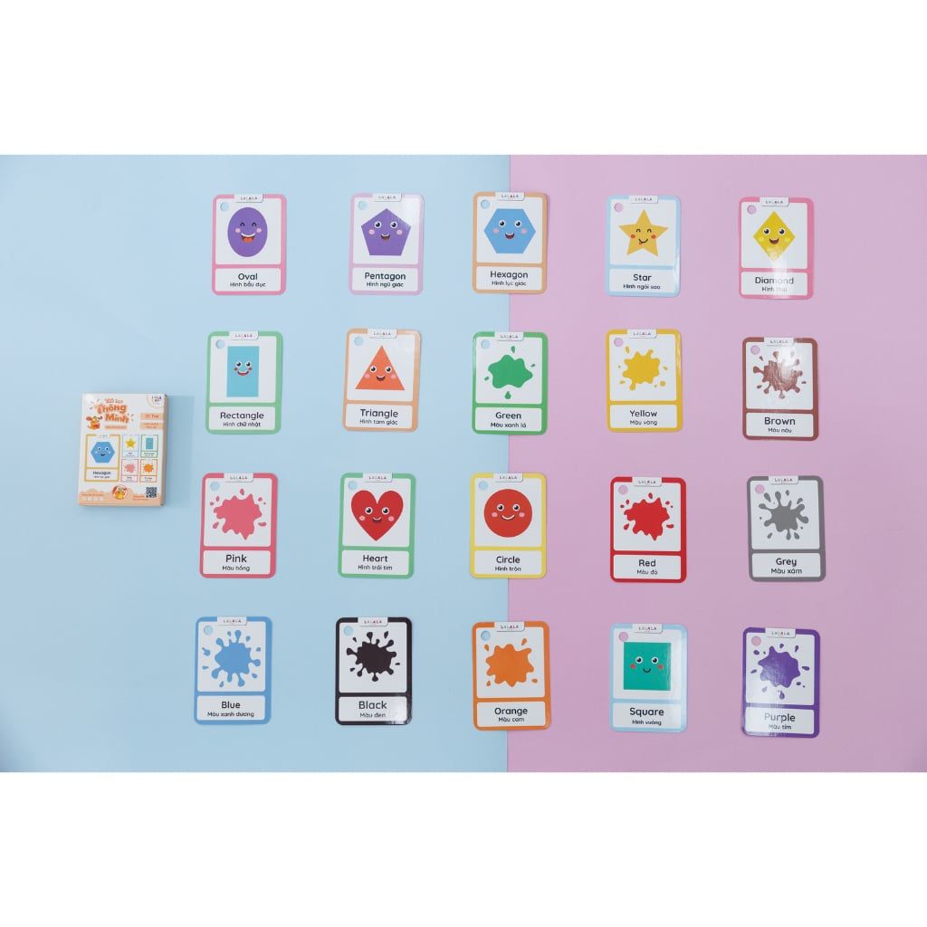  Thẻ học Mini Flashcard song ngữ Anh - Việt nhiều chủ đề 