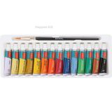  Hộp 12 tuýp màu nước 5 ml, tặng kèm 1 cọ tô màu Nataraj 404486 