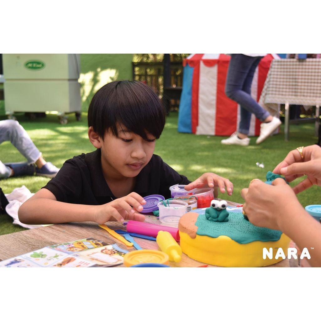  Hộp đất nặn đất sét Nara Premium Thái Lan không khô không dính tay 40g 