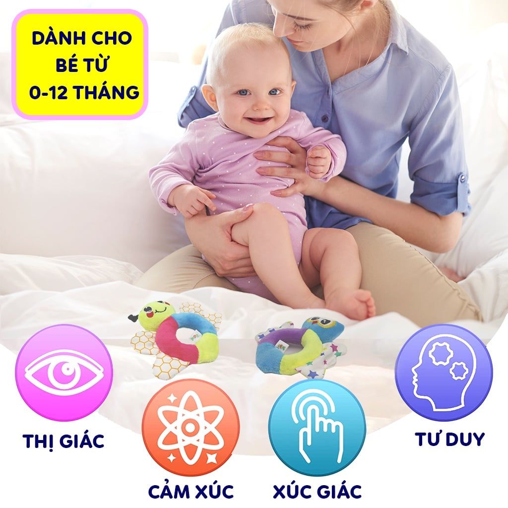  Lục lạc vải cầm tay hình gấu trắng PiPo Vietnam 