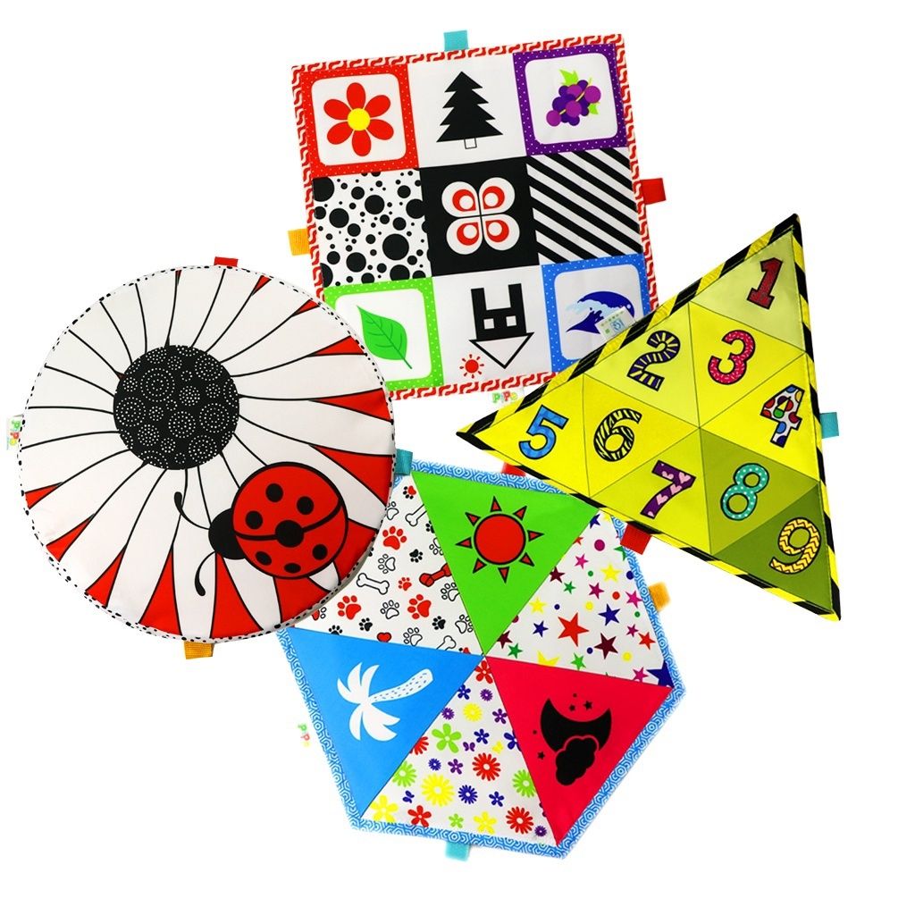  Set 4 tranh vải tummy time PiPoVietnam 