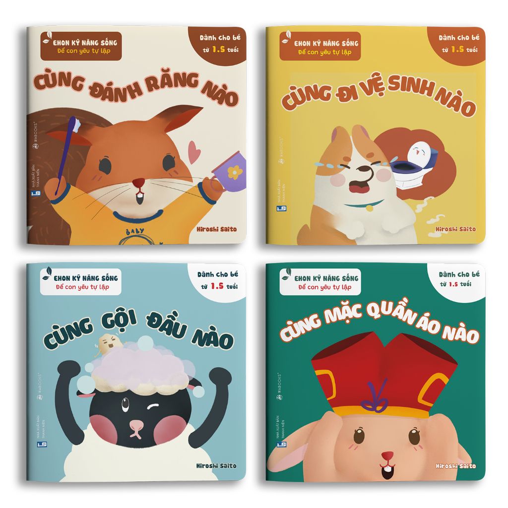  Sách Ehon Wabooks Nhật Bản - Để con yêu tự lập cho trẻ từ 1.5 tuổi 