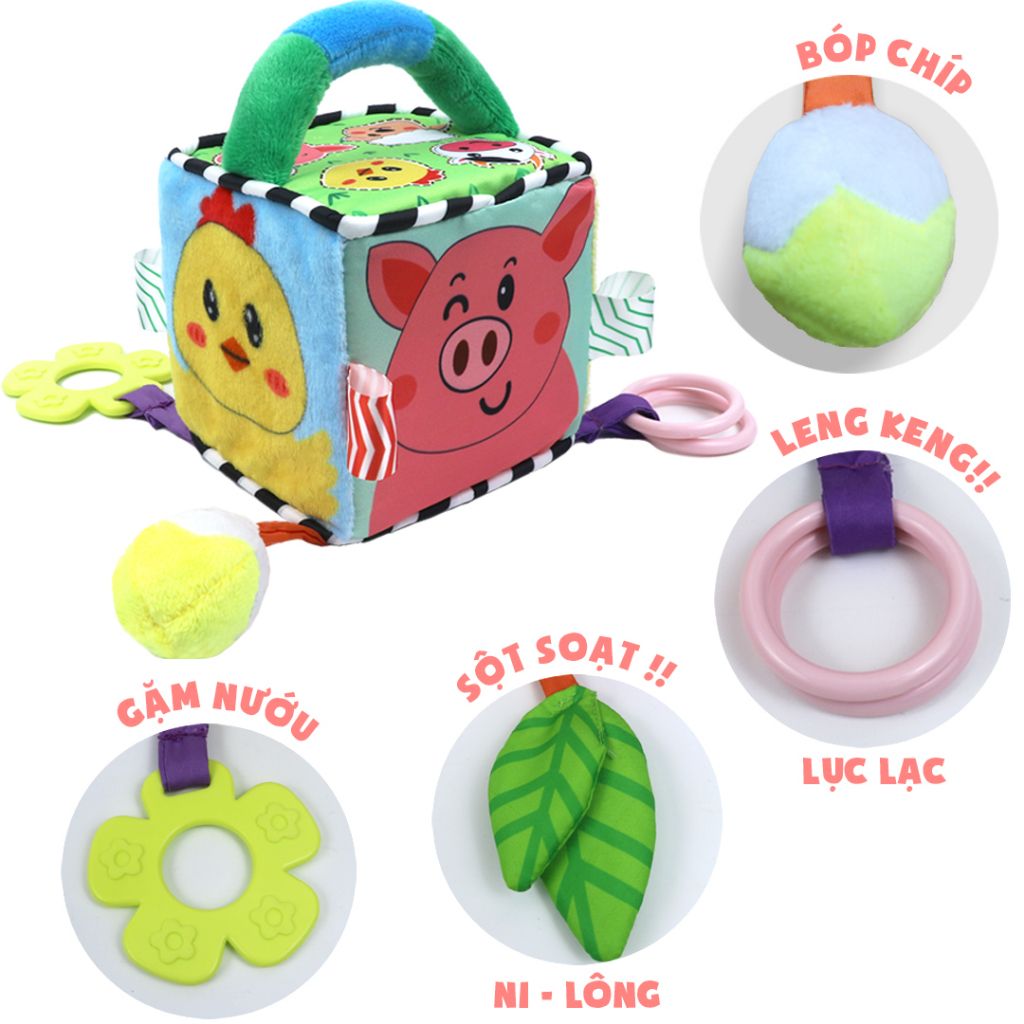  Khối hình vải luyện kỹ năng vận động cho bé từ 6 tháng tuổi PiPoVietnam 