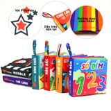  Hộp quà tặng 6 sách vải song ngữ cho bé sơ sinh PiPoVietnam, làm quà đầy tháng 