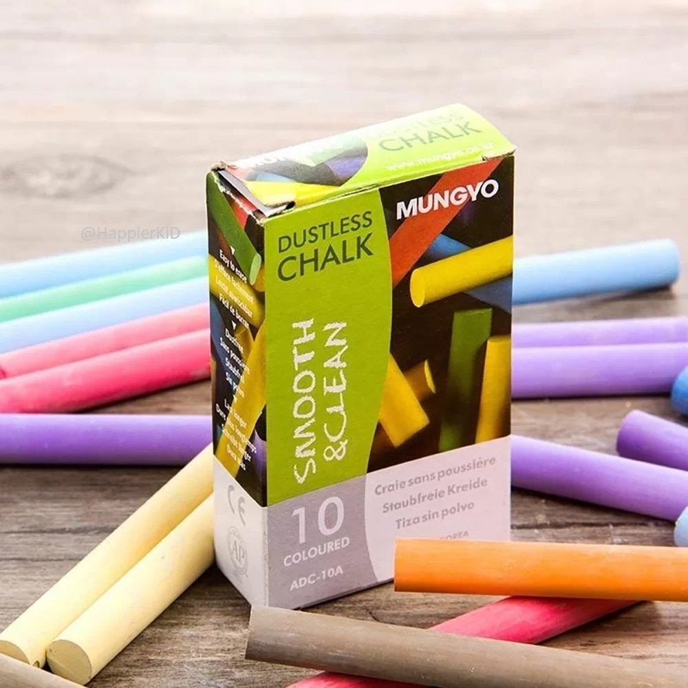  Hộp 10 viên phấn không bụi chính hãng Hàn Quốc Mungyo Dustless chalks - ADC 