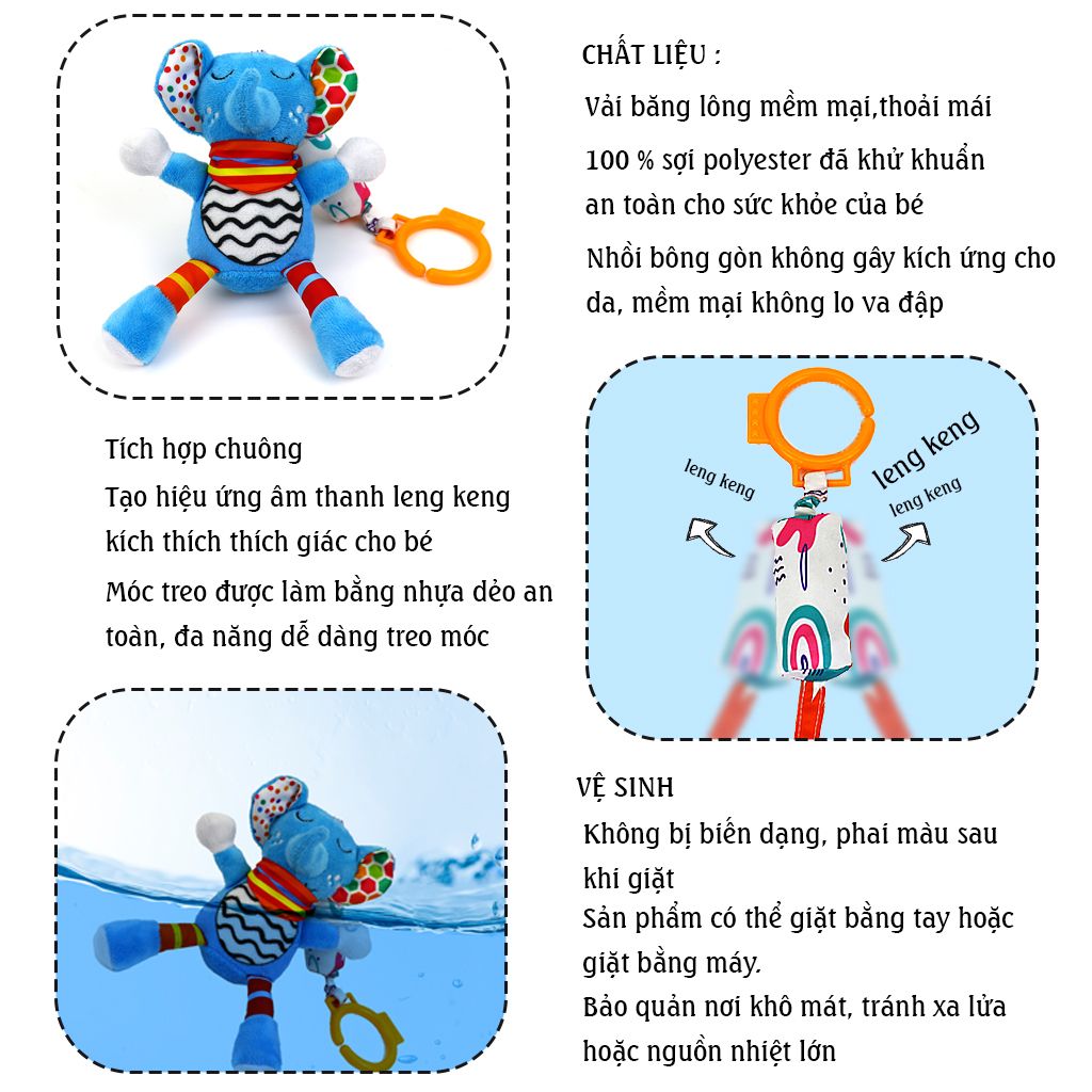  Lục lạc treo Pipovietnam, size to 35cm cho bé vui chơi thỏa thích 