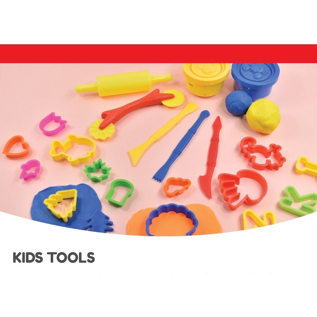  Bộ 5 dụng cụ cắt tạo hình đất sét Nara Thái Lan - hai đầu, bo góc an toàn cho bé 