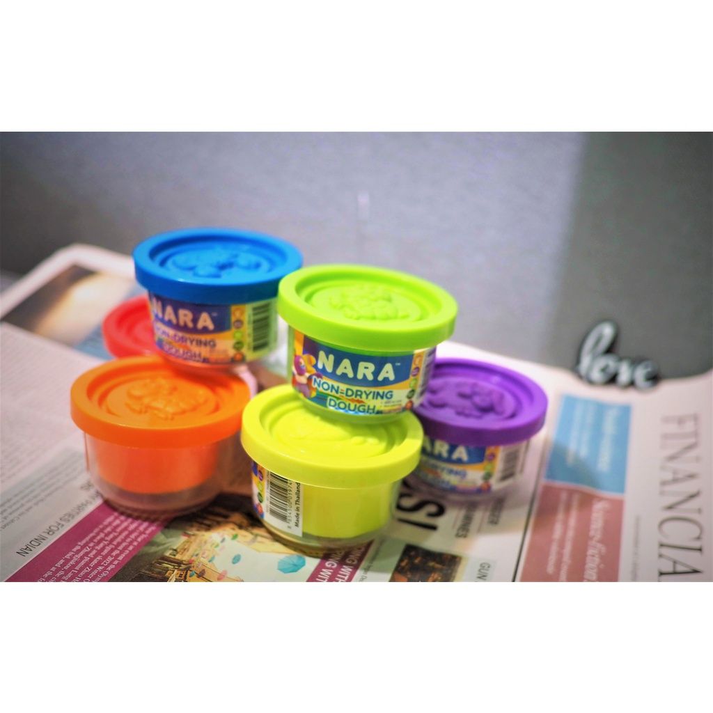  Hộp đất nặn đất sét Nara Premium Thái Lan không khô không dính tay 40g 