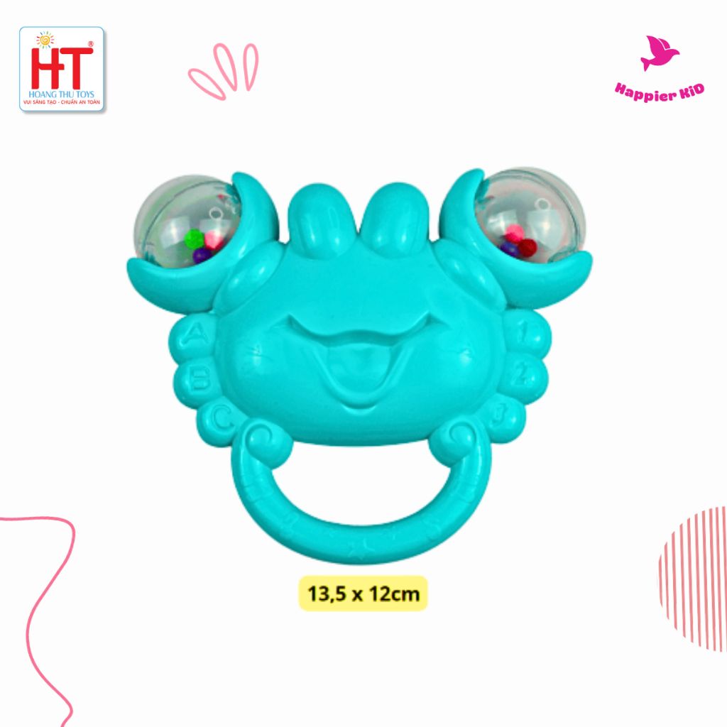  Set 4 đồ chơi lục lạc cho bé HT7554, nhựa nguyên sinh Hoàng Thu 