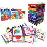  Hộp quà tặng 6 sách vải song ngữ cho bé sơ sinh PiPoVietnam, làm quà đầy tháng 