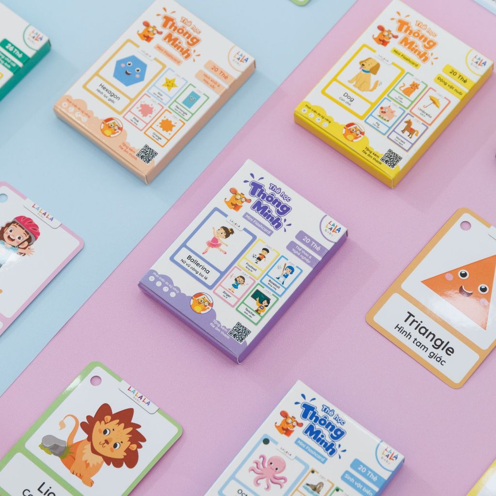  Thẻ học Mini Flashcard song ngữ Anh - Việt nhiều chủ đề 