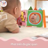  Sách vải 2 mặt kiêm quây cũi kích thích thị giác cho bé Lalala Baby 