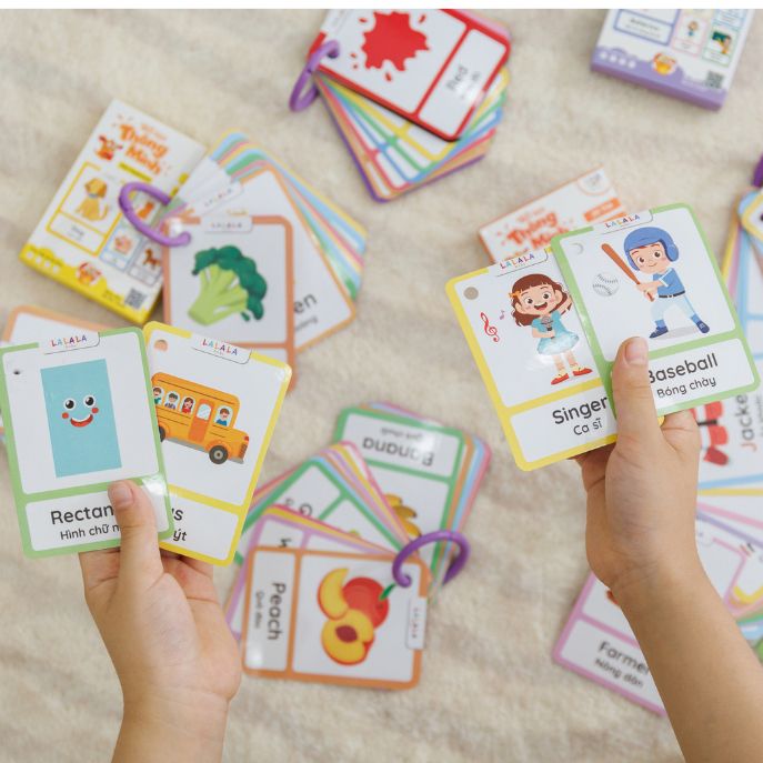  Thẻ học Mini Flashcard song ngữ Anh - Việt nhiều chủ đề 
