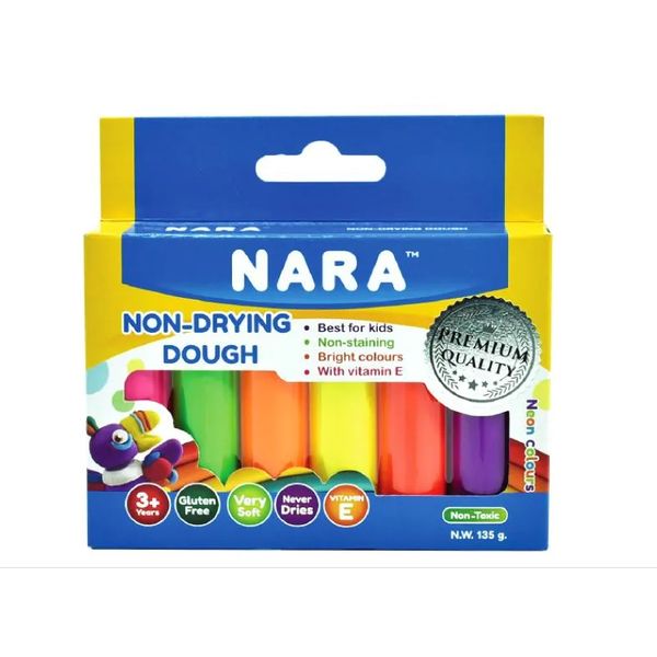  Hộp 6 màu đất nặn Nara Premium Thái Lan - không khô, không dính tay 