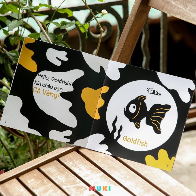  Sách Ehon song ngữ kích thích thị giác Black and White books, cho bé 0-3 tuổi 