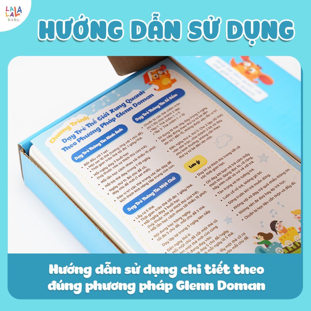  Bộ thẻ flashcard Lalala Baby, song ngữ chuẩn phương pháp Glenn Doman 