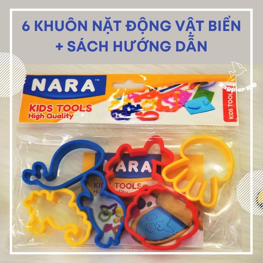 6 khuôn nặn tạo hình đất sét chủ đề động vật biển Sea World Nara Thái Lan 