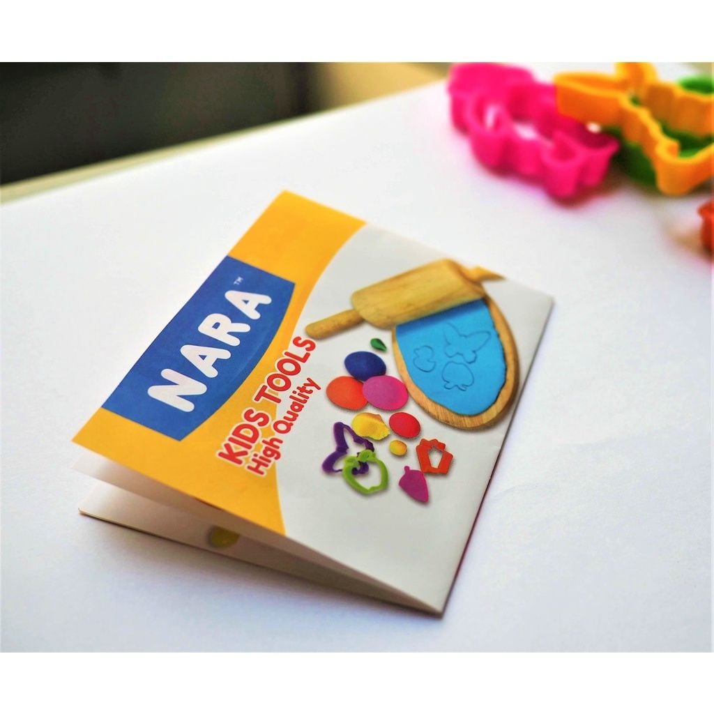  Bộ 6 khuôn nặn đất sét tạo hình động vật 3D MO-BM NARA Thái Lan,  tặng sách hướng dẫn 