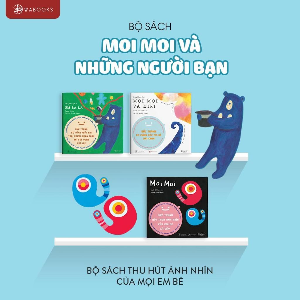  Sách Ehon Set 3 cuốn Moi Moi và những người bạn 