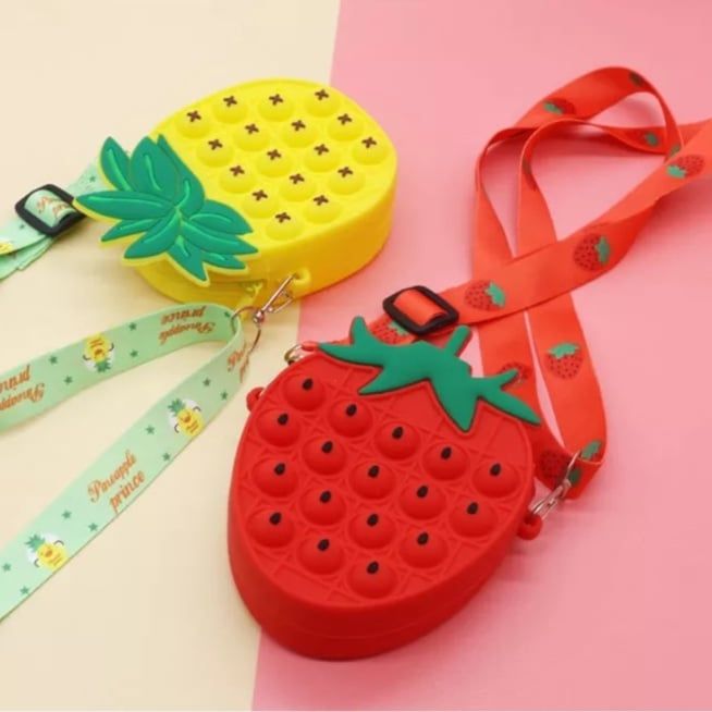  Túi đồ chơi thời trang Pop it, túi móc khóa mini Pop it, thương hiệu Mingge, siêu dễ thương 
