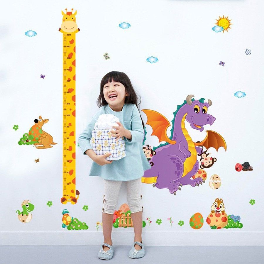  Thước đo chiều cao Lalala baby - dạng decal dán tường không phai màu 