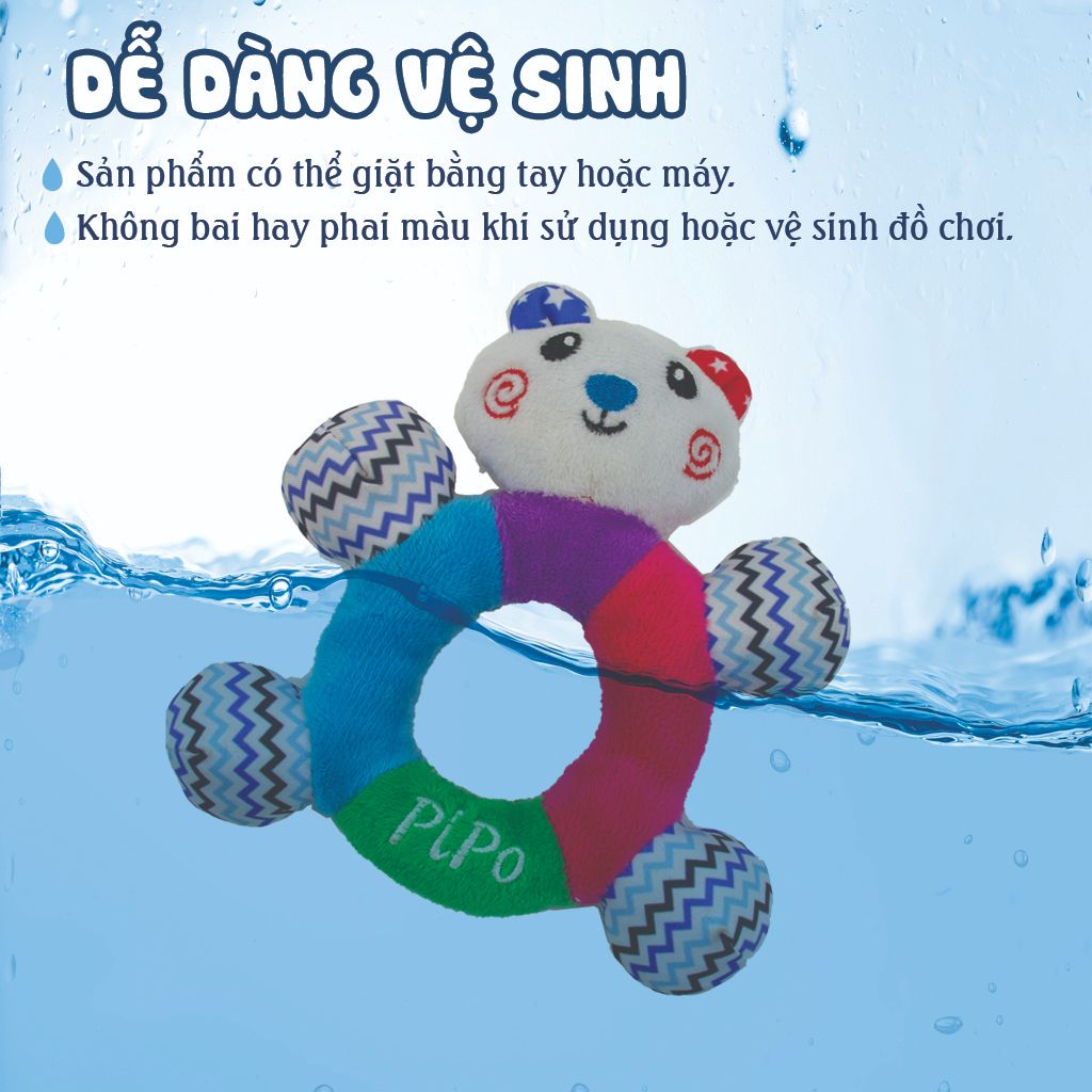  Lục lạc vải cầm tay hình gấu trắng PiPo Vietnam 