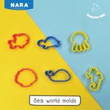  6 khuôn nặn tạo hình đất sét chủ đề động vật biển Sea World Nara Thái Lan 